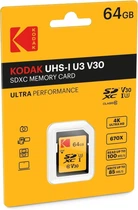Карта памяти Kodak SD 64 GB U3/V30/A1