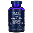 Жирные кислоты Life Extension Супер Омега-3 Плюс Omega Foundations Super Omega-3 Plus 120 Желатинових Капсул
