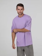 Футболка хлопковая длинная мужская Ray Oversize U0104М L/XL Лиловая (RAY2000000027166)