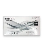 Рукавиці нітрилові чорні Fingers Black, 100шт., Ceros, розмір L