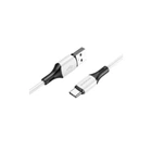 Дата кабель USB 2.0 AM to USB-C 1.0m 3A silicone white BOROFONE (6974443384796)