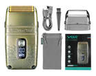 Профессиональная электробритва VGR V-335 Shaver, 3 ножевых блока, влажное/сухое бритье, USB‑зарядка