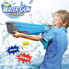 Автоматичний водяний бластер з набором води Watergun Акула зелений для дітей на пляж і дачу