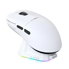 Бездротова легка магнітна миша Ajazz AJ159P PAW3395 2.4G 26000 DPI RGB Біла