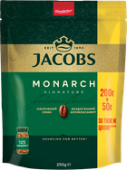Кофе растворимый сублимированный Jacobs Monarch 250 г в мягкой упаковке