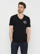 Футболка хлопковая длинная мужская Armani Exchange 11006.1 S Черная