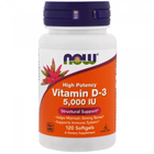 Вітамін D3 5000 МО, NOW Foods, 120 капсул