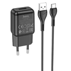 Сетевое зарядное устройство Hoco C96A (1USB/2.1A) + кабель USB to Type-C