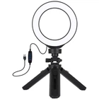 Кольцевая USB LED лампа Puluz PKT3058B 4.7 " + штатив 12 см