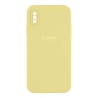 Чохол Silicone Case Full Size with Frame для iPhone X/Xs Колір 51.Mellow Yellow