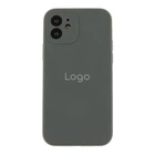 Чохол Silicone Case Full Size with Frame для iPhone 12 Колір 15.Dark Grey