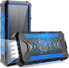 Водонепроницаемый повербанк Djroll 36000 mah павербанк с солнечной панелью power bank с беспроводной зарядкой