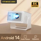 Проєктор Magcubic HY350 Max 8K портативний: 900 ANSI, Android 14, 20000:1, Wi-Fi 6/BT/HDMI/USB, до 150" зображення