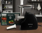 Електрична м'ясорубка Rainberg 3000W, для виготовлення фаршу з м'яса, риби, грибів, нарізів овочів та фруктів, Чорний (9І32)