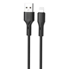 Дата кабель USB 2.0 AM to Lightning 1.0m black XO