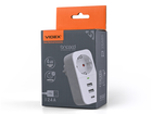 Мережевий адаптер VIDEX ONCORD 1п 2.4A 2USB+USB-C з заземленням Білий (VF-AD1G2U1C-W)