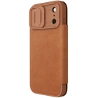 Кожаный чехол-книжка Nillkin Qin Pro Camshield для Apple iPhone 17 Pro (6.3") (Brown) (237844)