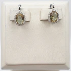 Сережки серебряные с султанитом 3,72 г
