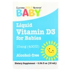 Детский жидкий витамин D3 для детей в каплях California Gold Nutrition 10 мкг 400 МЕ 10 мл 0,34 жидк. унции (8982200103490