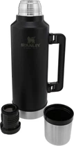 Термос 1,9 л с ручкой вакуумный двойные стенки Stanley Legendary Classic из нержавеющей стали чёрный, 6939236347595