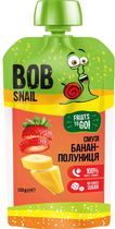 Пюре фруктовое Bob Snail Смузи Банан-Клубника, пастеризованное, 120 г