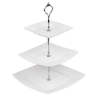 Фруктовница фарфор 3-х ярусная Stenson MC2656 White