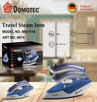 Дорожня праска Domotec MS-1118 — компактна праска з парою