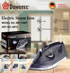 Электрический паровой утюг Domotec MS-1166P - с керамической подошвой и вертикальным отпариванием