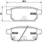 Комплект тормозных колодок SUZUKI (CHANGAN), SUZUKI S-CROSS, SUZUKI SWIFT, BREMBO (P79029)