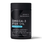 Омега-3 риб'ячий жир Sports Research 1250мг 180 капсул для серця та мозку жирні кислоти для здоров'я (551431)