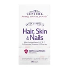 Hair, Skin & Nails Extra Strength 21st Century, добавка для волосся, шкіри та нігтів, 90 таблеток