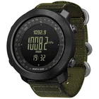 Чоловічий спортивний водостійкий тактичний з компасом годинник North Edge Apache Green 5BAR з компасом