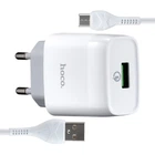 МЗП Hoco C12Q Smart QC3.0 charger set Micro ( EU ) Білий