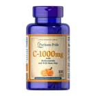 Vitamin C-1000 mg with Bioflavonoids & Rose Hips - 100 caps вітамін C 1000 мг з біофлавоноїдами та шипшиною для імунітету, тонусу та захисту клітин