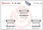 Комплект гальмівних колодок BREMBO P15010 SsangYong Actyon, Rexton, Kyron 4841308050, 4841308051, 48413090A0