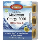 Омега кислоти Carlson Maximum Omega 2000 лимонний смак 30 капсул