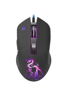 Игровая компьютерная мышка Defender Sky Dragon GM-090L 3200 dpi, с подсветкой, с ковриком Черная