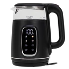 Чайник электрический стеклянный Adler AD 1305 Black-Silver 2.2 кВт дисковый с контролем температуры и LED дисплеем 1,7 л