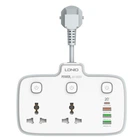 Подовжувач мережний Ldnio SC2413 | 3USB/1Type-C, 3Sockets. QC/PD, 20W/10A, EU Plug|