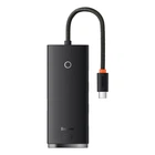 USB-хаб Baseus Lite Series 4-Port Type-C HUB Adapter (Type-C to USB 3.0*4) 25cm Black (WKQX030301)
