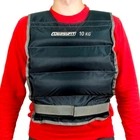 Жилет для обтяження EasyFit EF-VST, 10 кг, чорний, 36×114 см, пісок - для фітнесу, функціональних тренувань і кросфіту