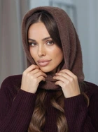 Женский капор Selena из экомеха коричневый (шоколад)