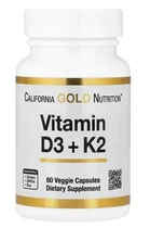 Вітаміни California Gold Nutrition Vitamin D3 + K2 60 капсул
