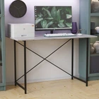 Стіл письмовий Line Лайт Ferrum-decor 750x1200x600 Чорний метал ДСП Бетон 16 мм (FRD-104863)