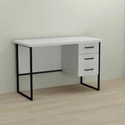Письменный стол Ferrum-decor Гарри 76x140x70 черный ДСП Белое 32мм (FRD-103566)