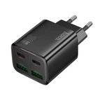 Сетевое зарядное устройство HOCO N56 Fundador four-port PD30W (2C2A) 4 порта евро вилка черный