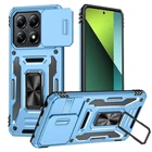 Чехол противоударный Epik Defender Cam Ring Case для Xiaomi 14T Голубой / Light Blue