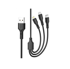 Кабель USB XO NB230 Rock Series 3A 3in1 Black 73731