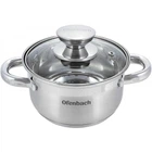 Каструля Ofenbach Casserole з нержавіючої сталі 1100мл зі скляною кришкою (1411)