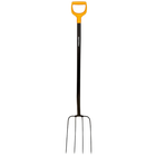 Вилы для компоста Fiskars Solid 1070673 легкие и удобные в использовании ресорная сталь Черный